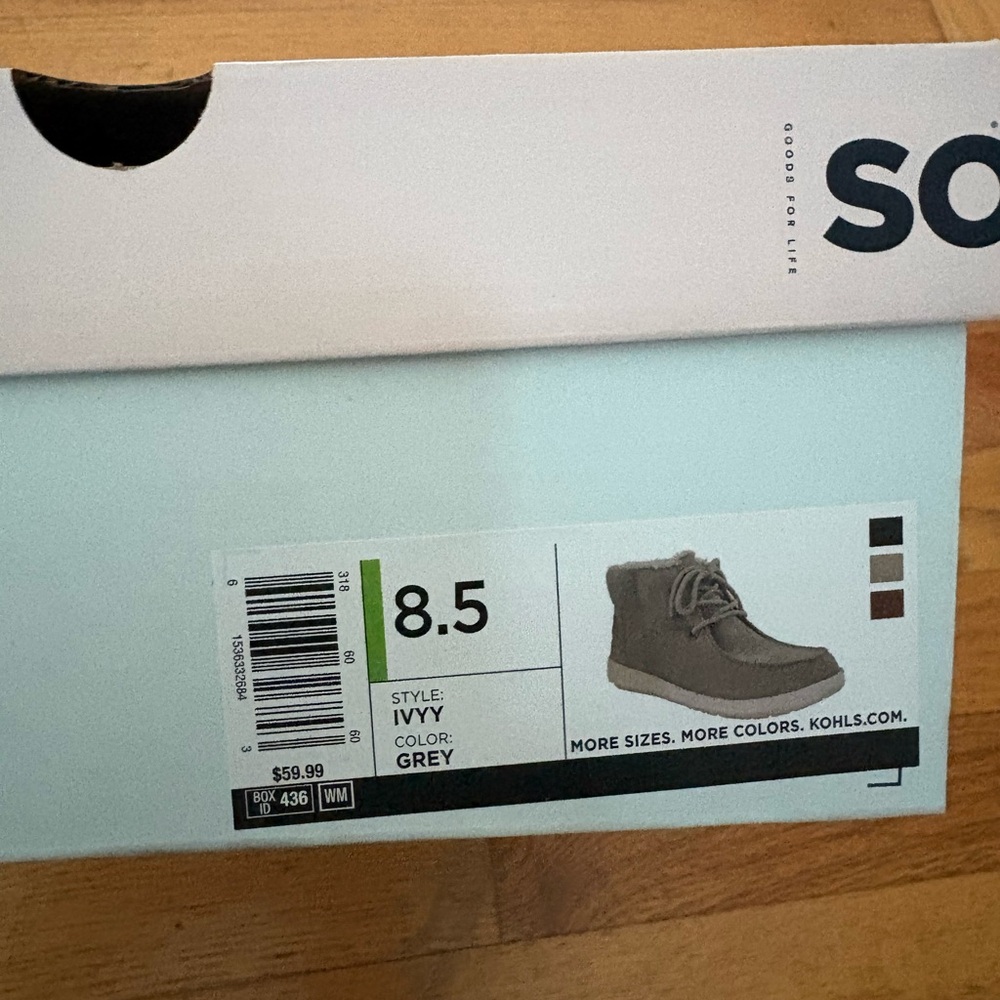 Gray Ankle Boots - Size 8.5